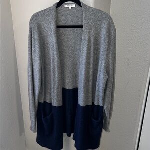 Madewell Two-Tone Gray and Navy Cardigan Women’s Size L